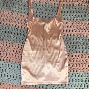 M boutique blush silk dress